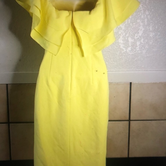Bardot Revolve Band Dress in Lemon Drop Size 4 - Picture 10 of 12